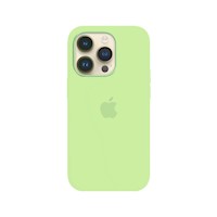 Case Compatible con iPhone 14 Pro de Silicona Verde Claro